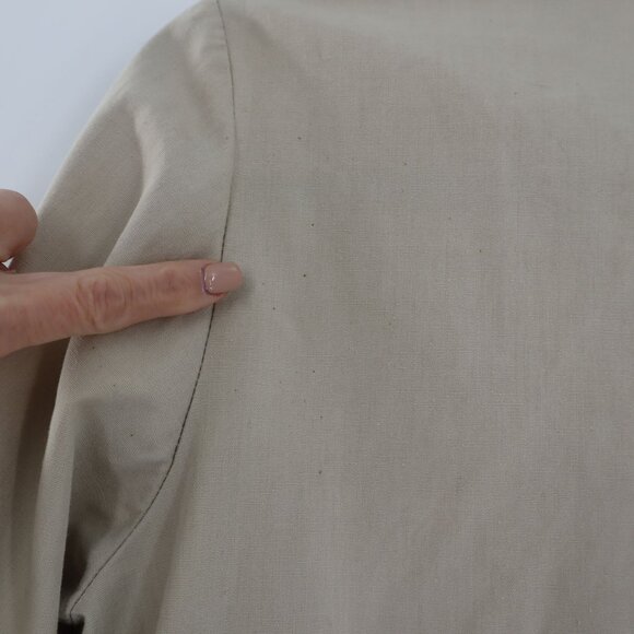 Vintage Shirt Women XL Tan Retro Eclectic Grandpa Retro Minimalist Work Wear 70s - Picture 6 of 7